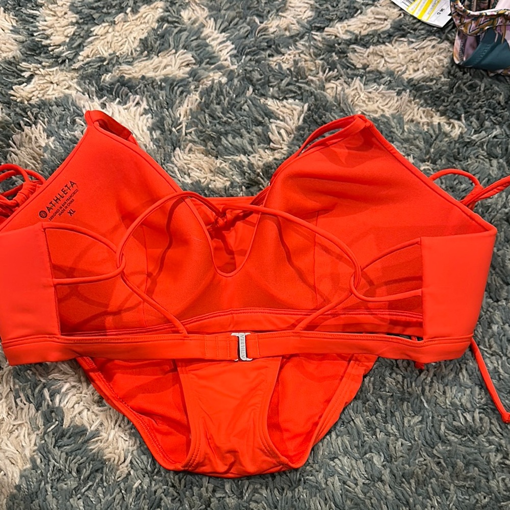 Athleta Bright Orange Bikini Set - Picture 3 of 6